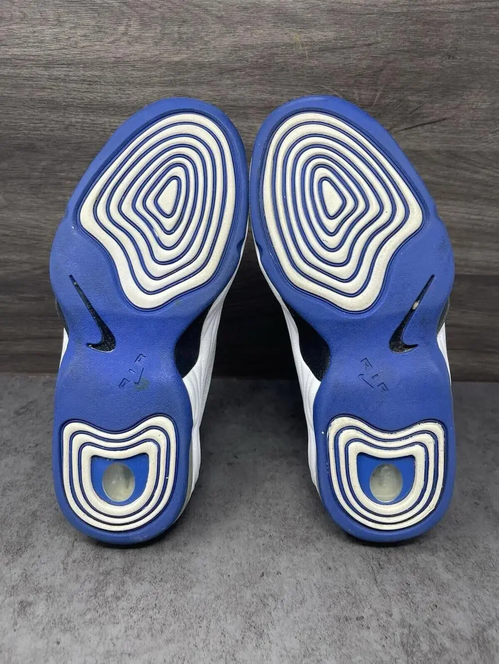 Nike Air Penny 2 Sneakers Kids Size 7Y GS Blue White Atlantic